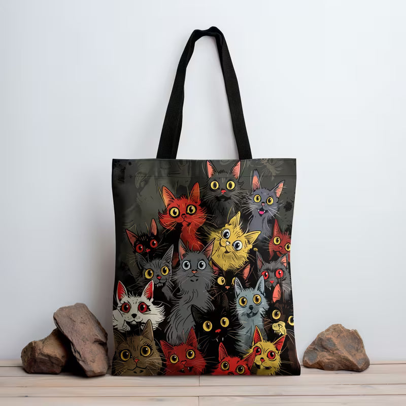 Tote Bag: Gatitos Coloridos