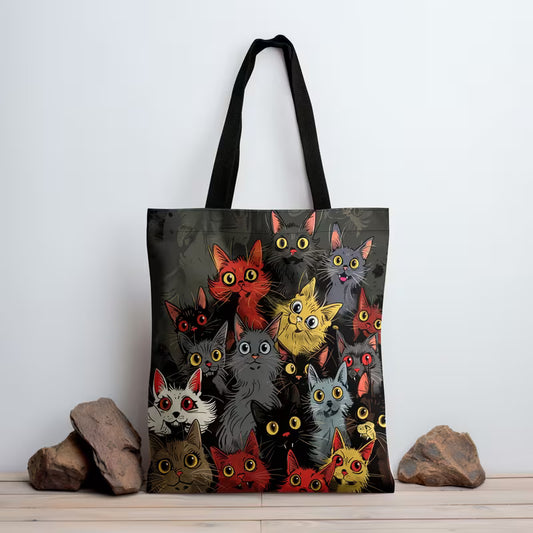 Tote Bag: Gatitos Coloridos Light